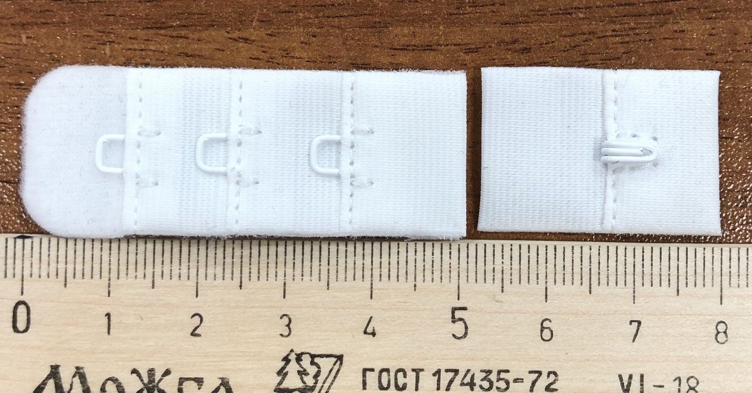 Lingerie clasp F222/3 x 1 white (10 pairs)