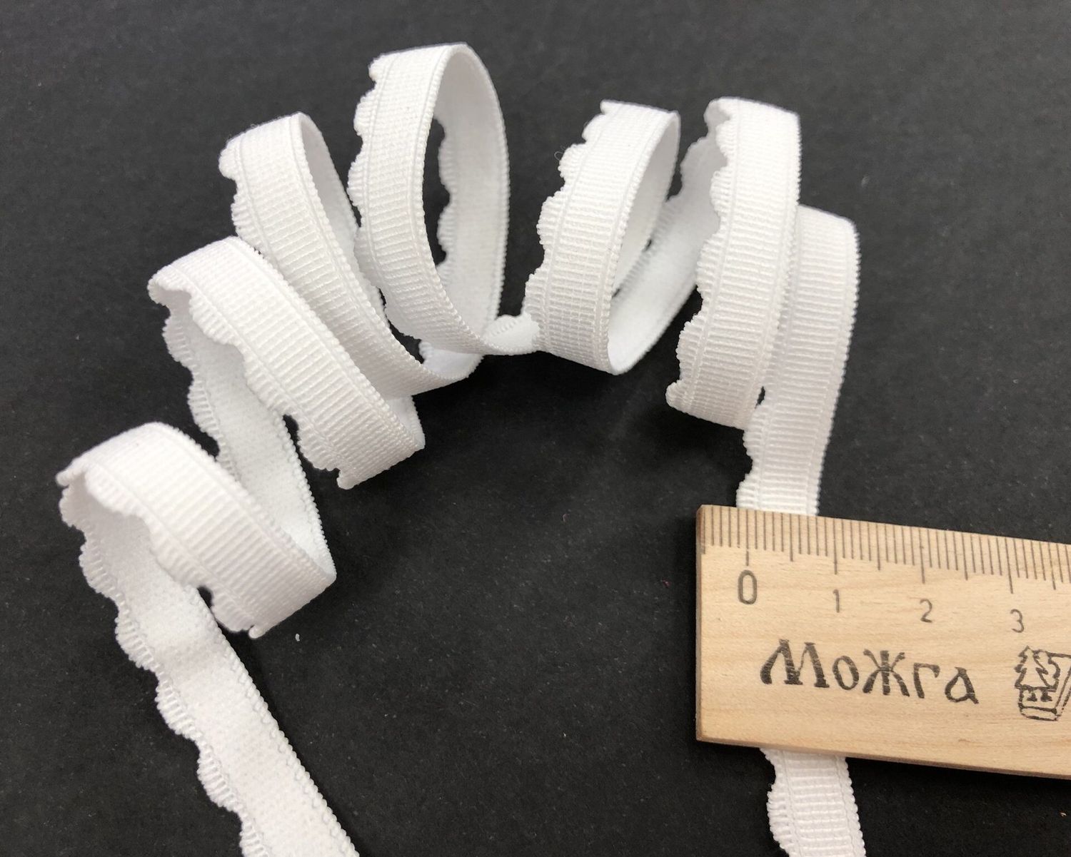 Decorative lingerie elastic 08 W 13734 white (50m)
