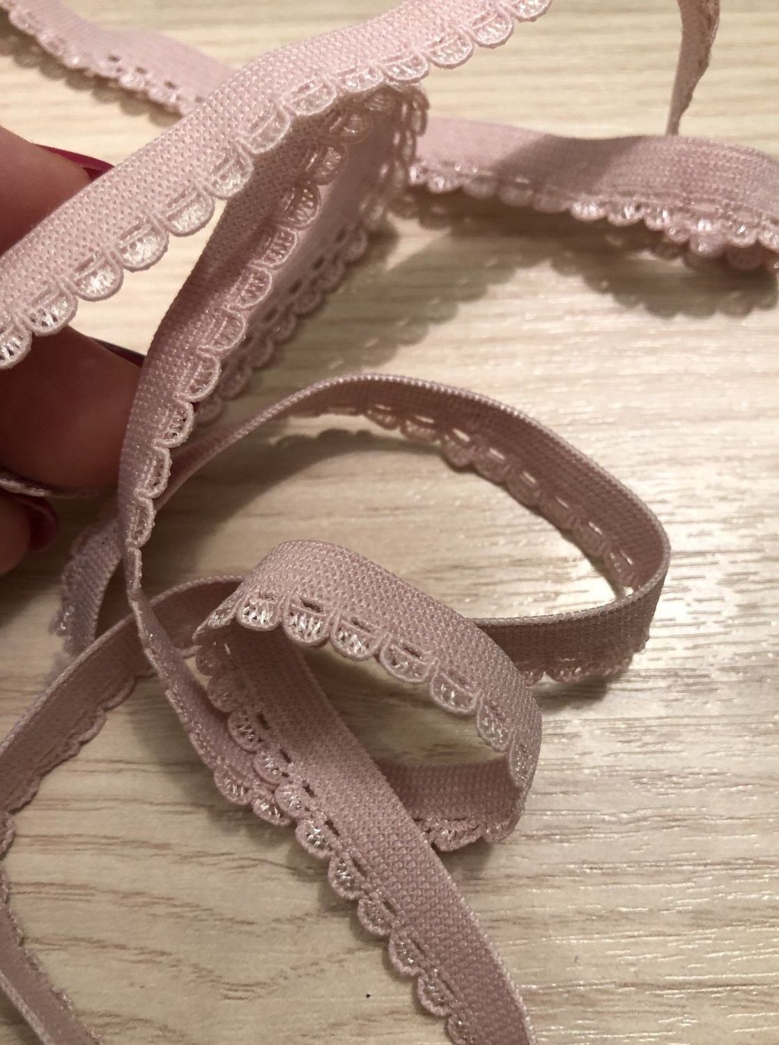 Decorative lingerie elastic 09 K 1311-Q dusty pink