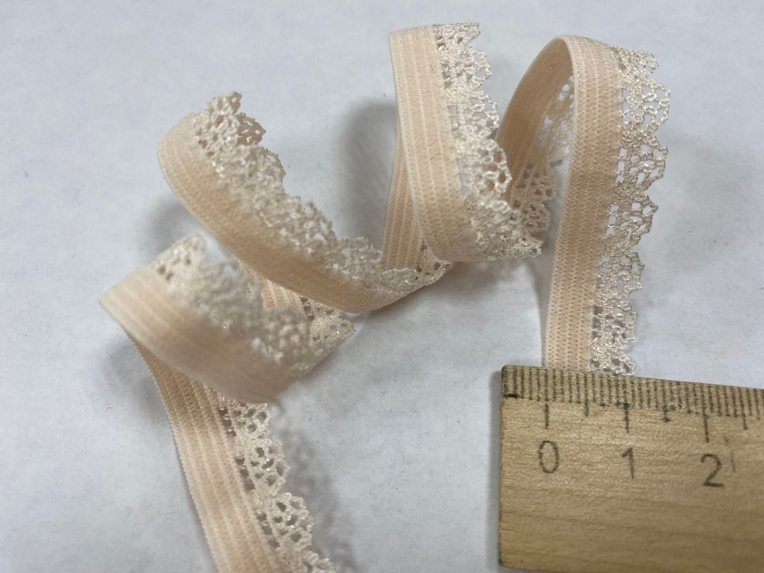 Decorative lingerie elastic 12 K 1289 peony(peach-beige) (50m)