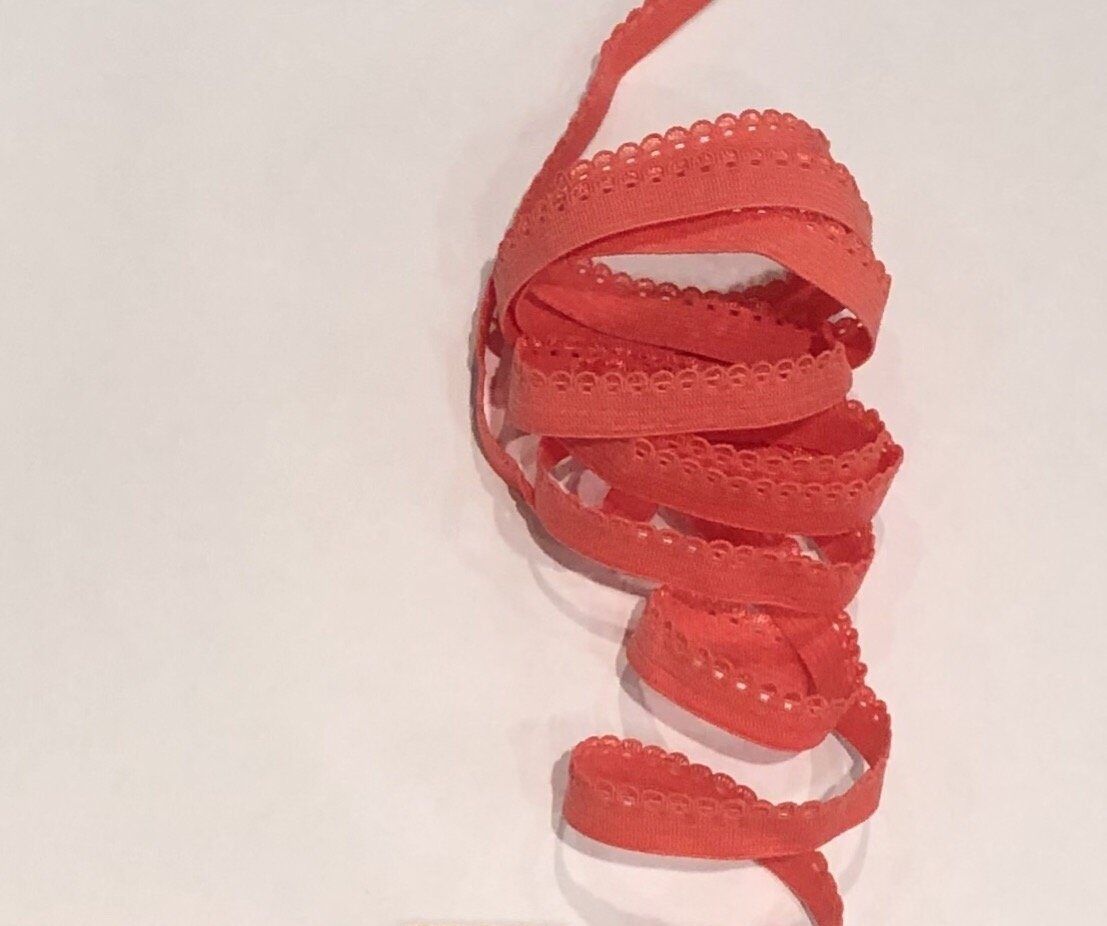 Decorative lingerie elastic coral-10mm (50m)