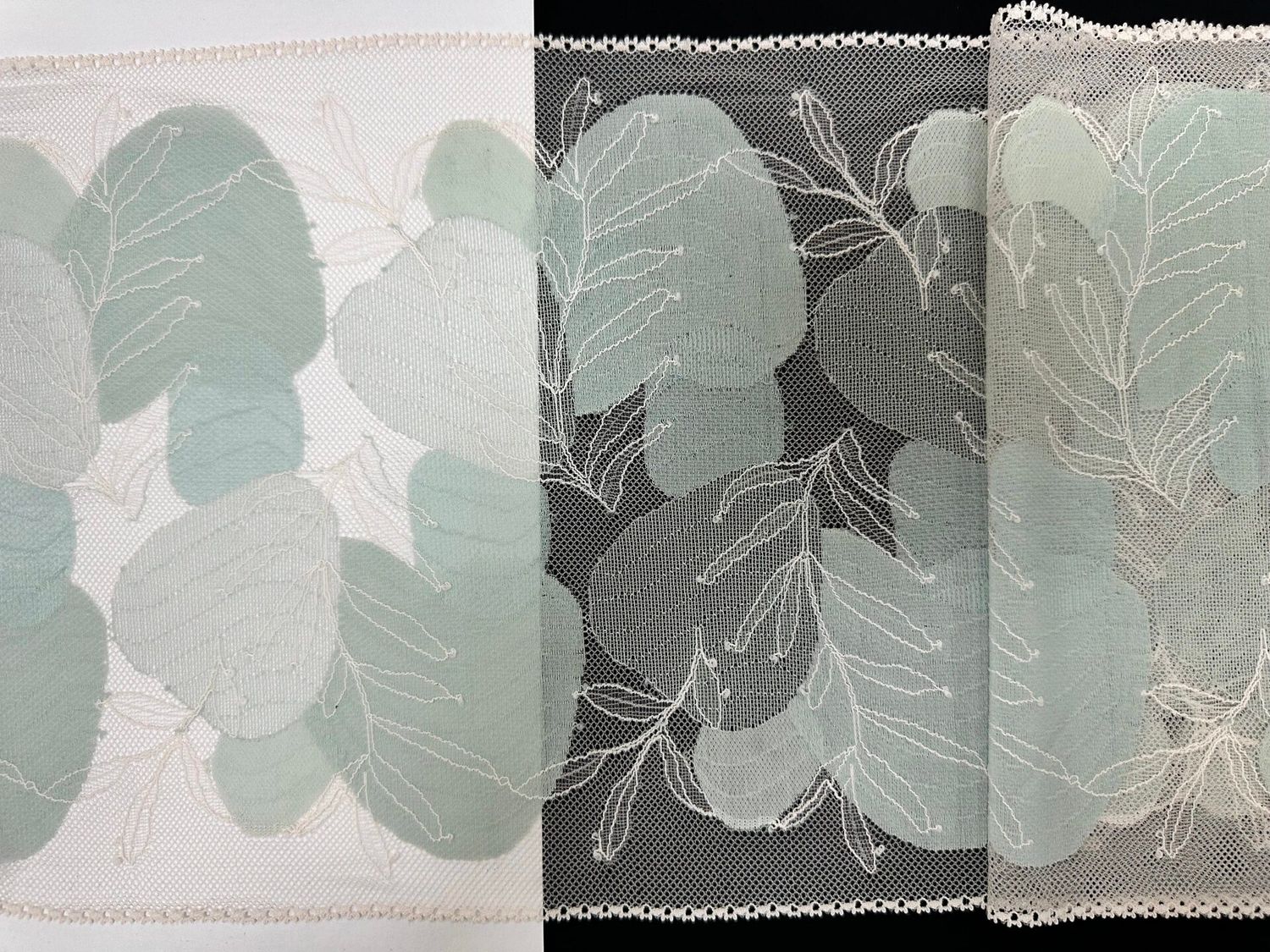 Elastic lace IM-505 peony/smoky menthol