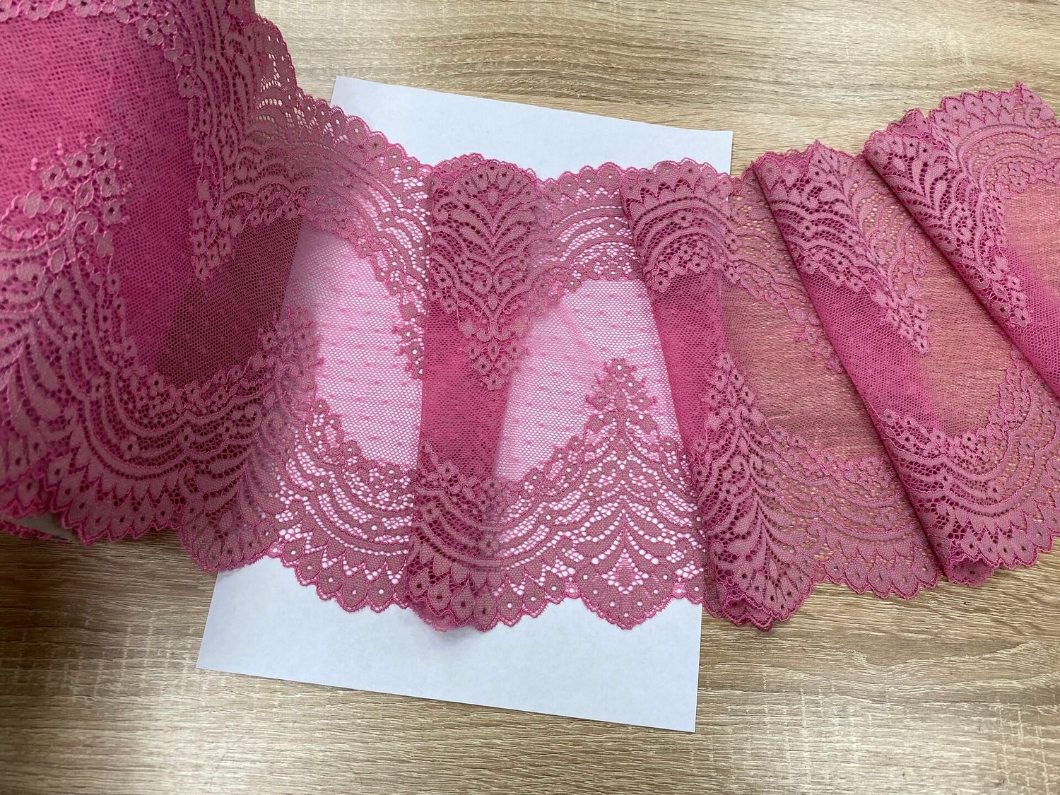 Elastic lace dark.pink 22cm