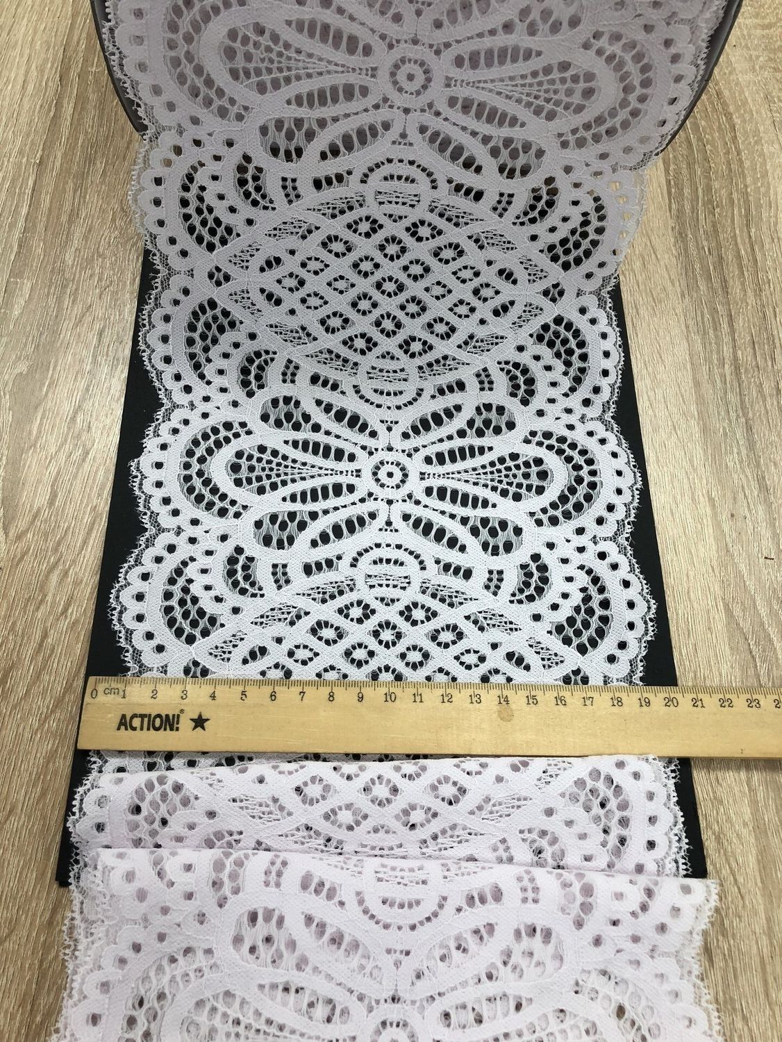 Elastic lace JET-112 snow orchid