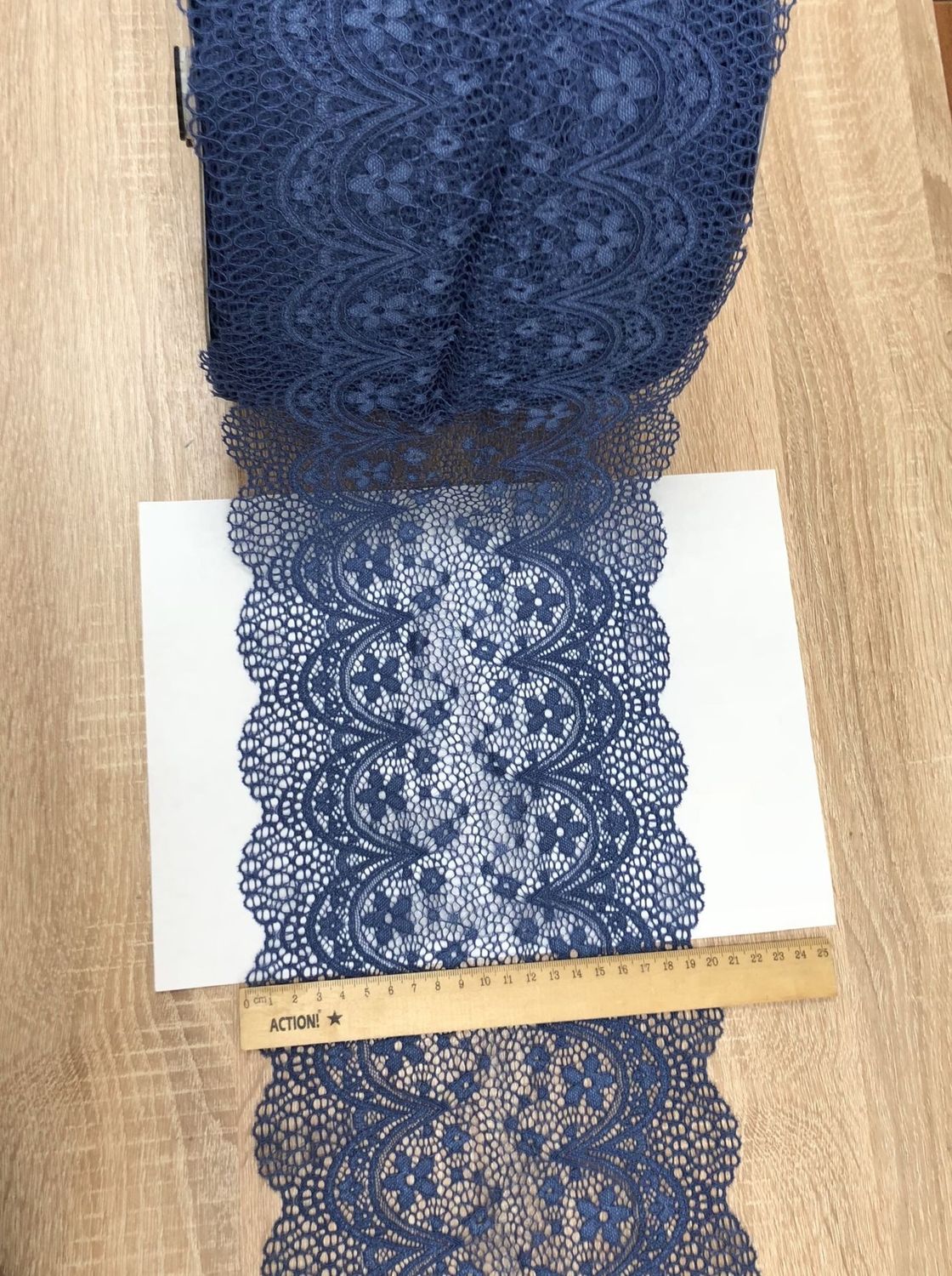 Elastic lace MO-D011 light blue