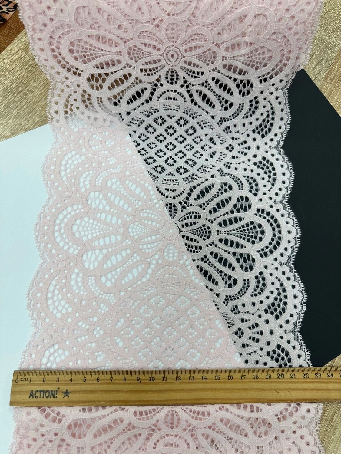Elastic lace NG-1005/22cm soft pink