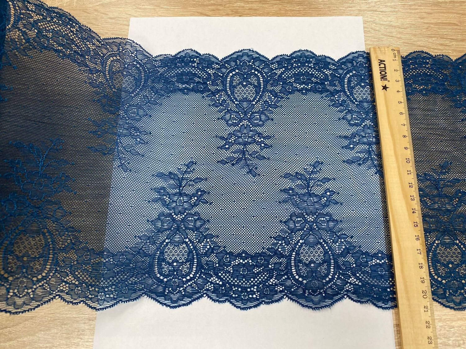 Elastic lace OS-9030 Moroccan blue