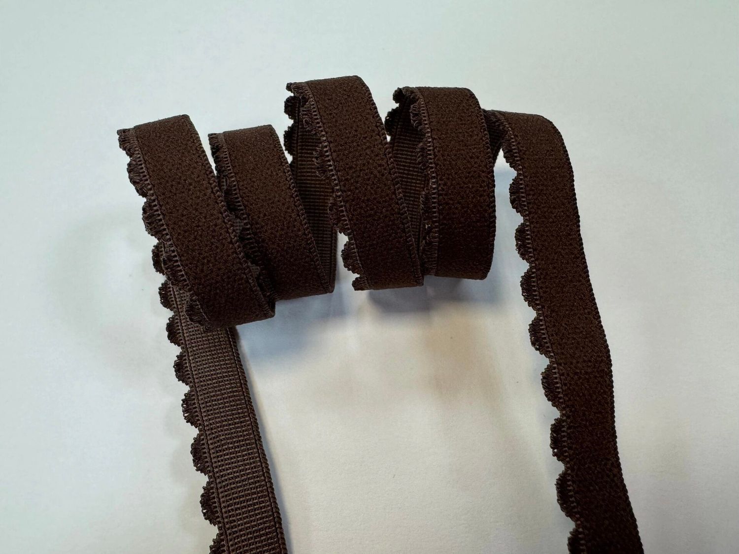 Decorative lingerie elastic chocolate 8mm 50m