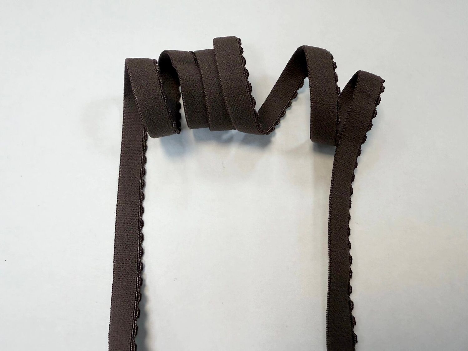 Decorative lingerie elastic chocolate greyish shade 10mm (50m)