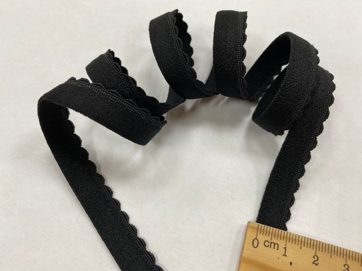 Decorative lingerie elastic 12mm black (50m)