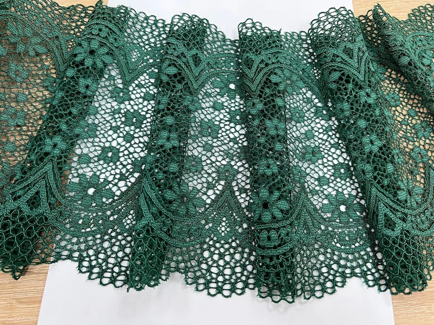 Elastic lace MO-D012 emerald (dense)