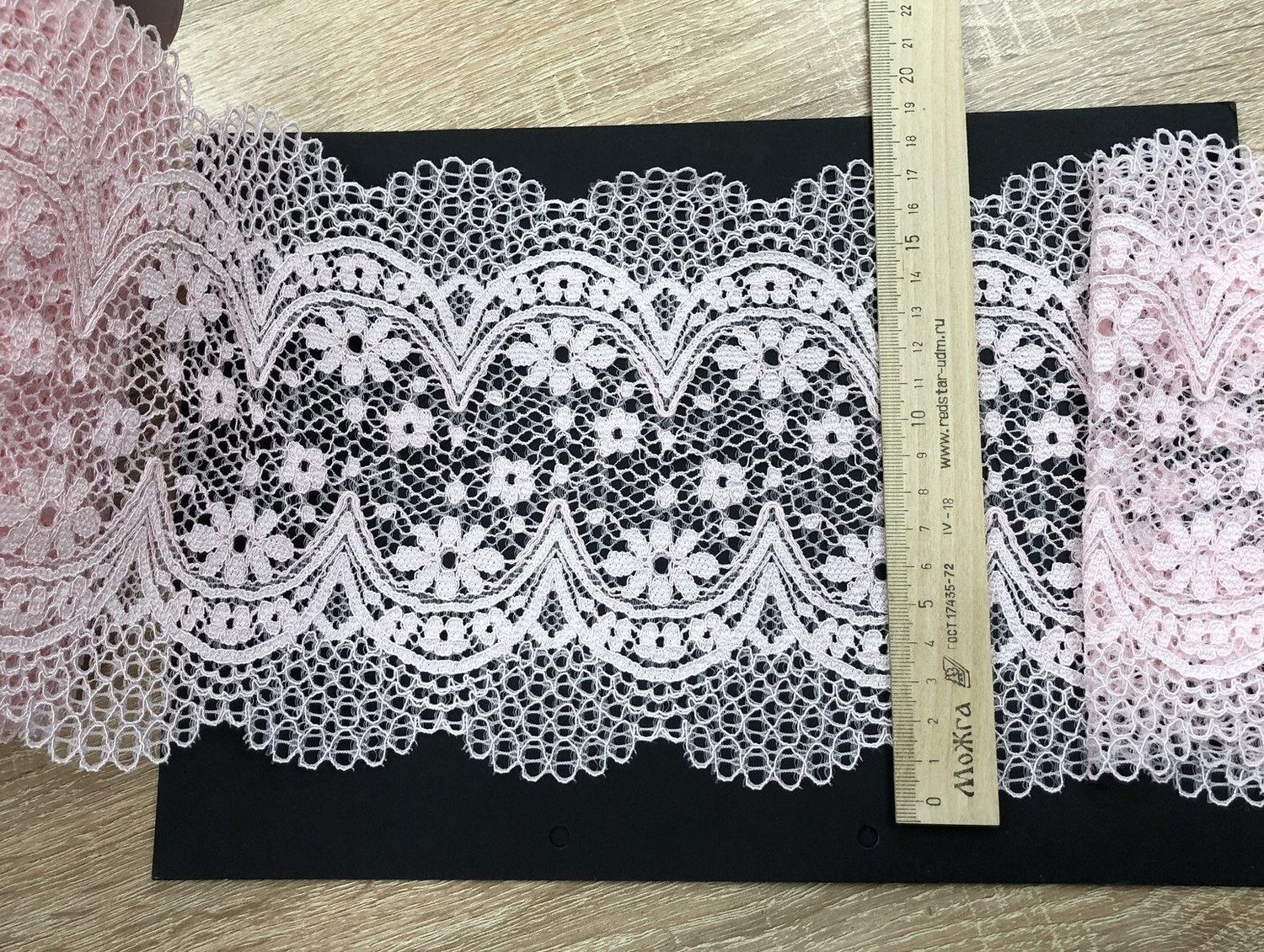 Elastic lace MO-D012 soft -pink (dense)