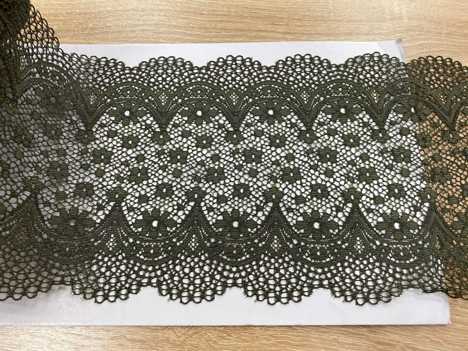Elastic lace MO-D012 khaki (dense)