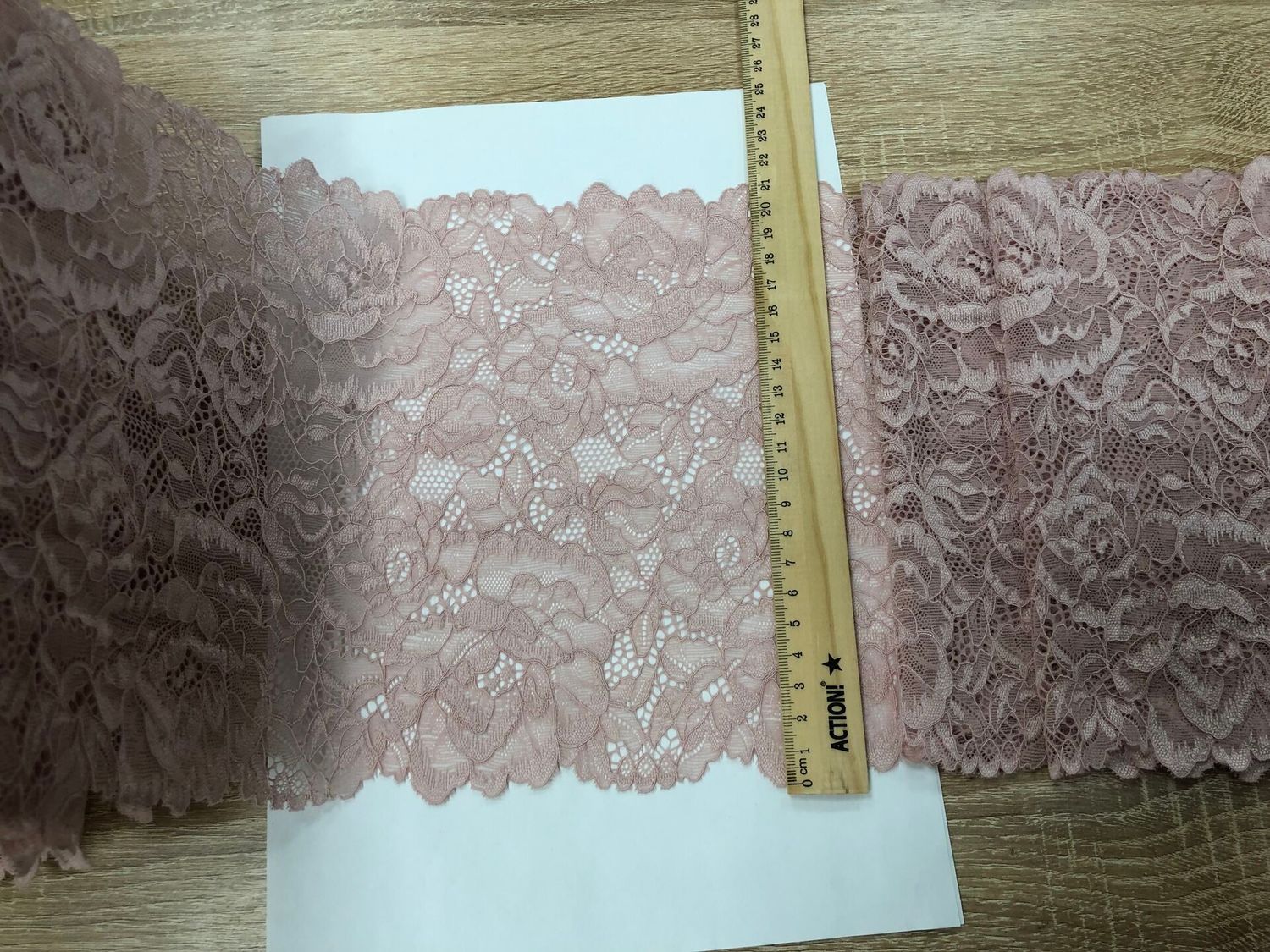Elastic lace Nl-1276/21 dusty pink