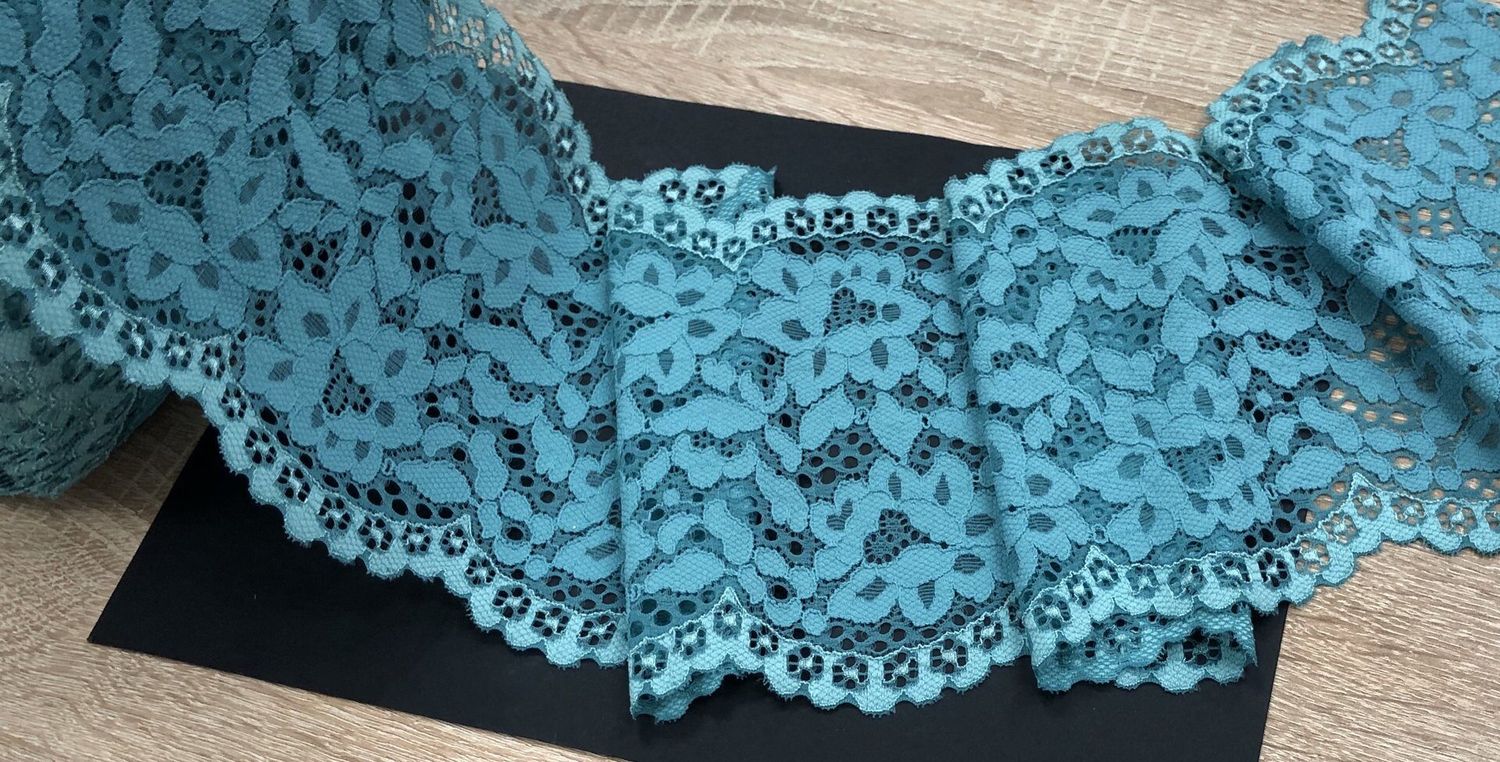 Elastic lace NG-1006-17cm turquoise