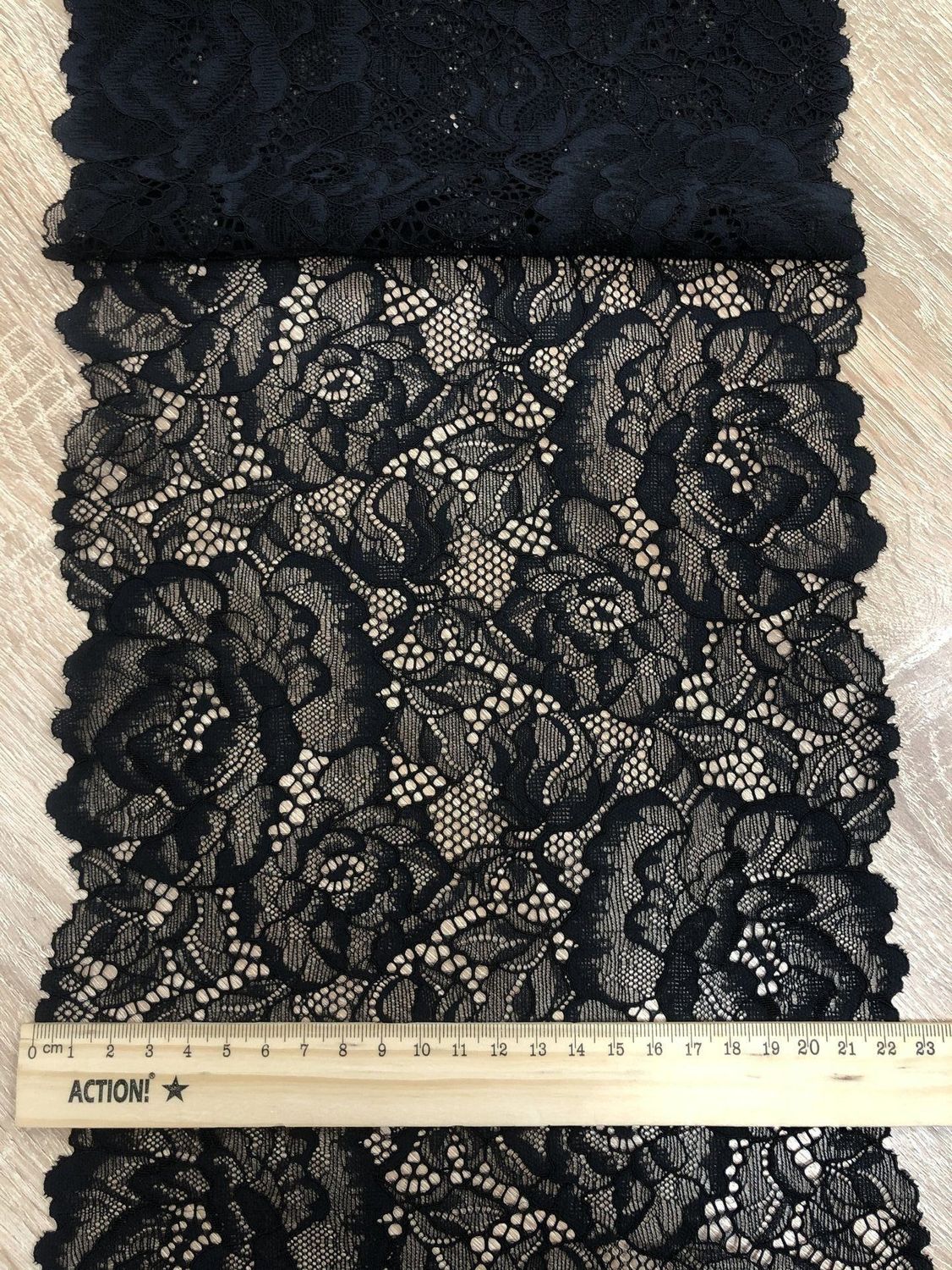 Elastic lace Nl-1276/23 black