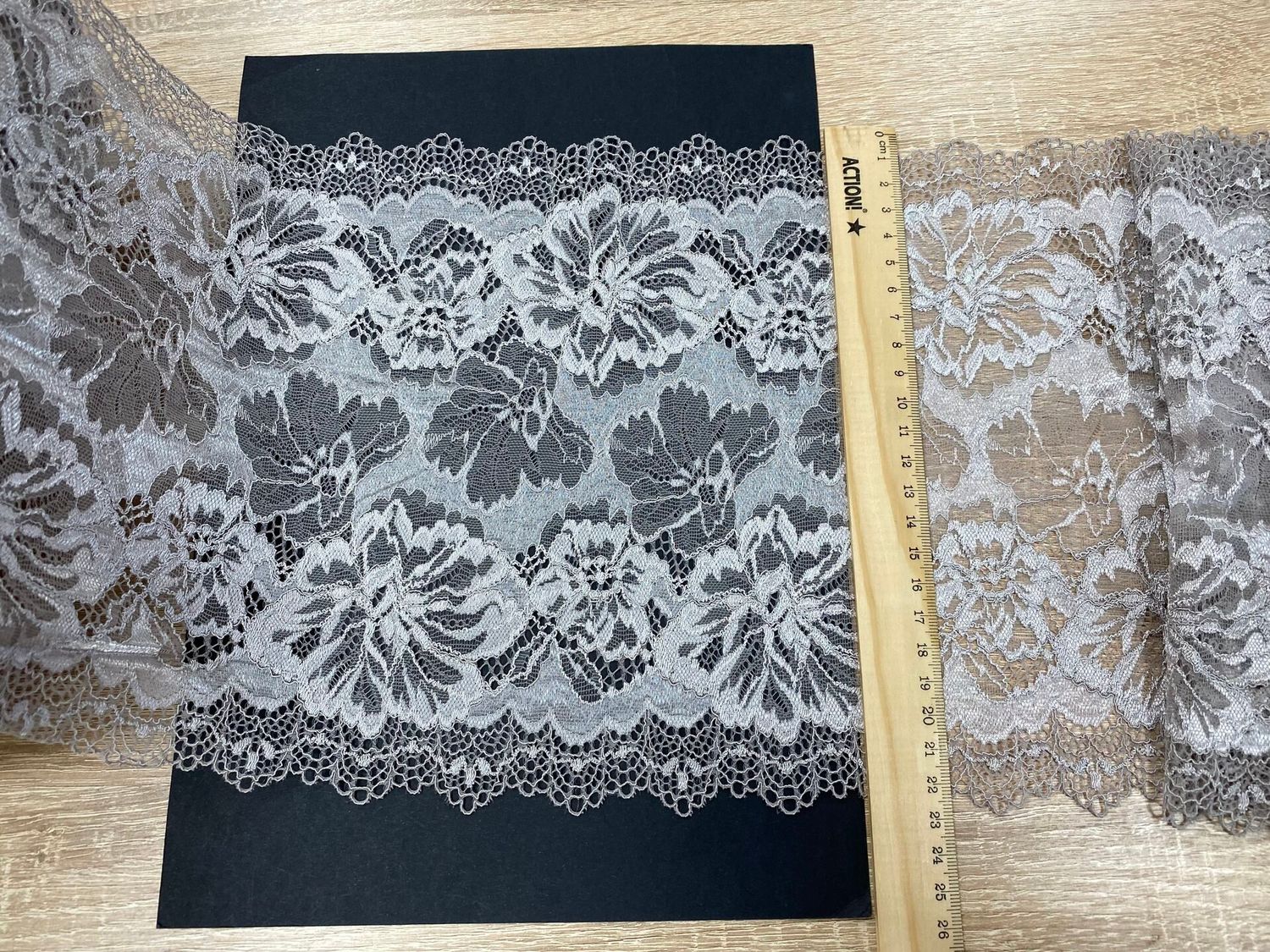Elastic lace OS-9010 grey-beige