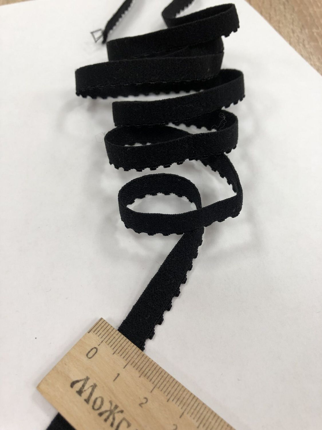 Decorative lingerie elastic 10 W 558 black (50m)