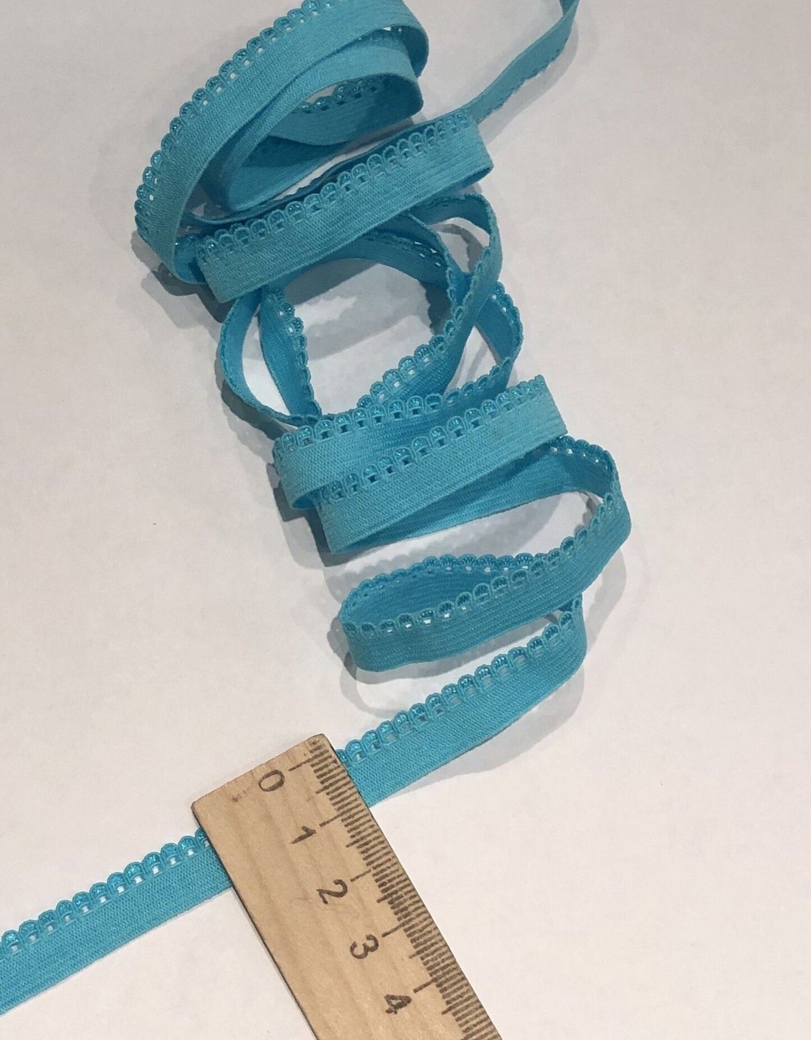 Decorative lingerie elastic CP-1098 bright turquoise-10mm (50m)