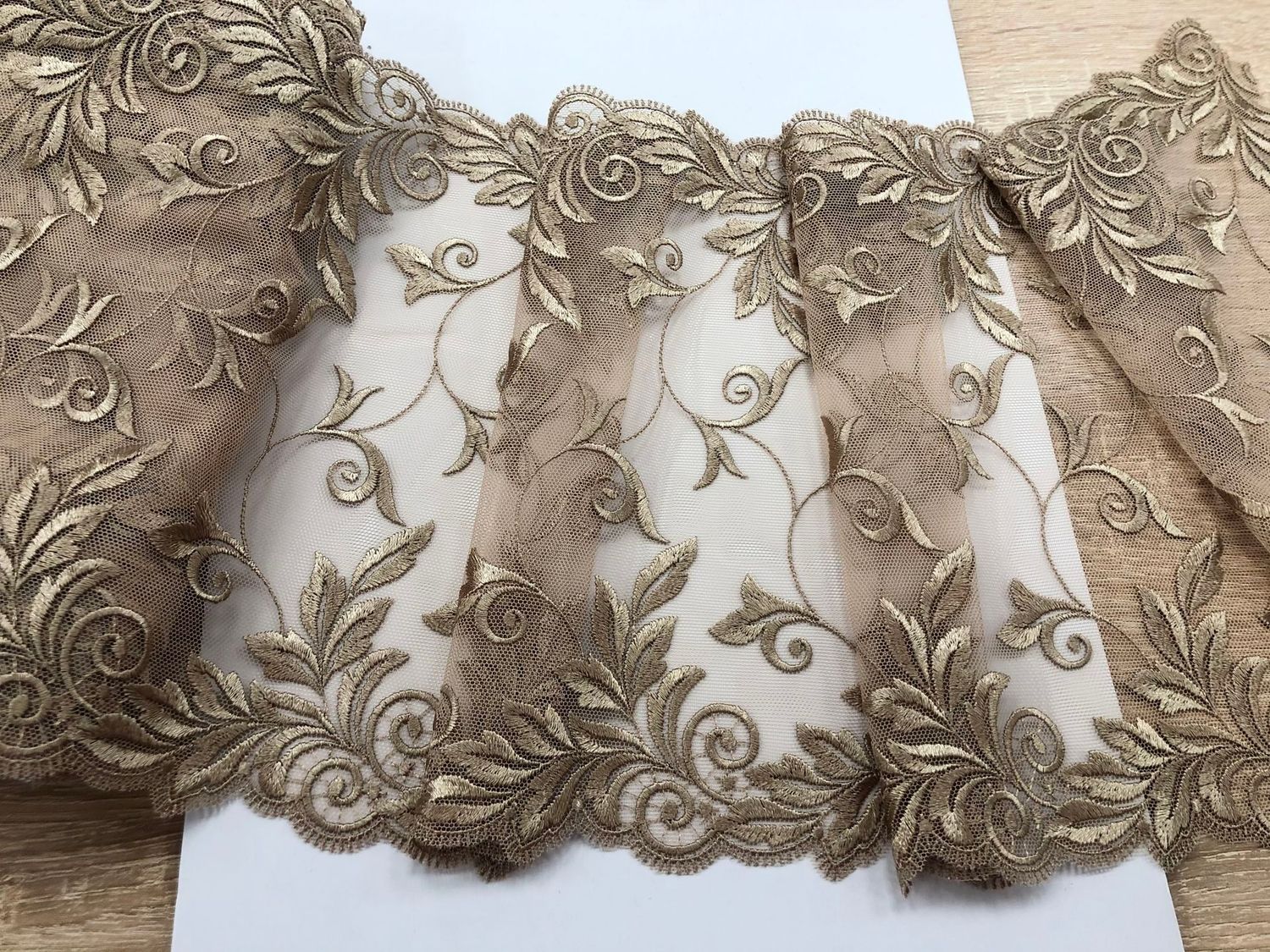 Embroidered mesh lace BS-203 nude DC