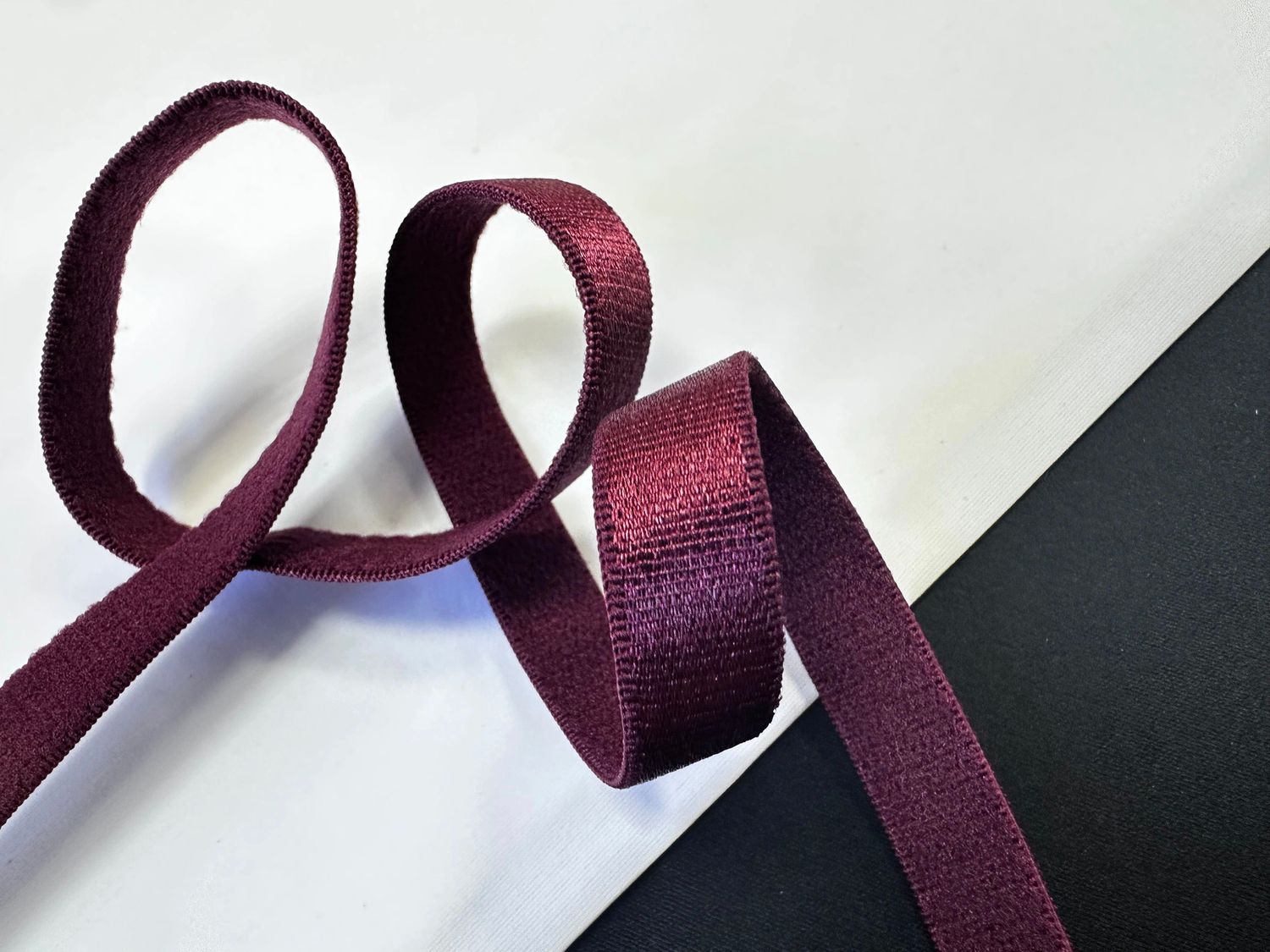 bra strap elastic wine 19-1725 50 meters