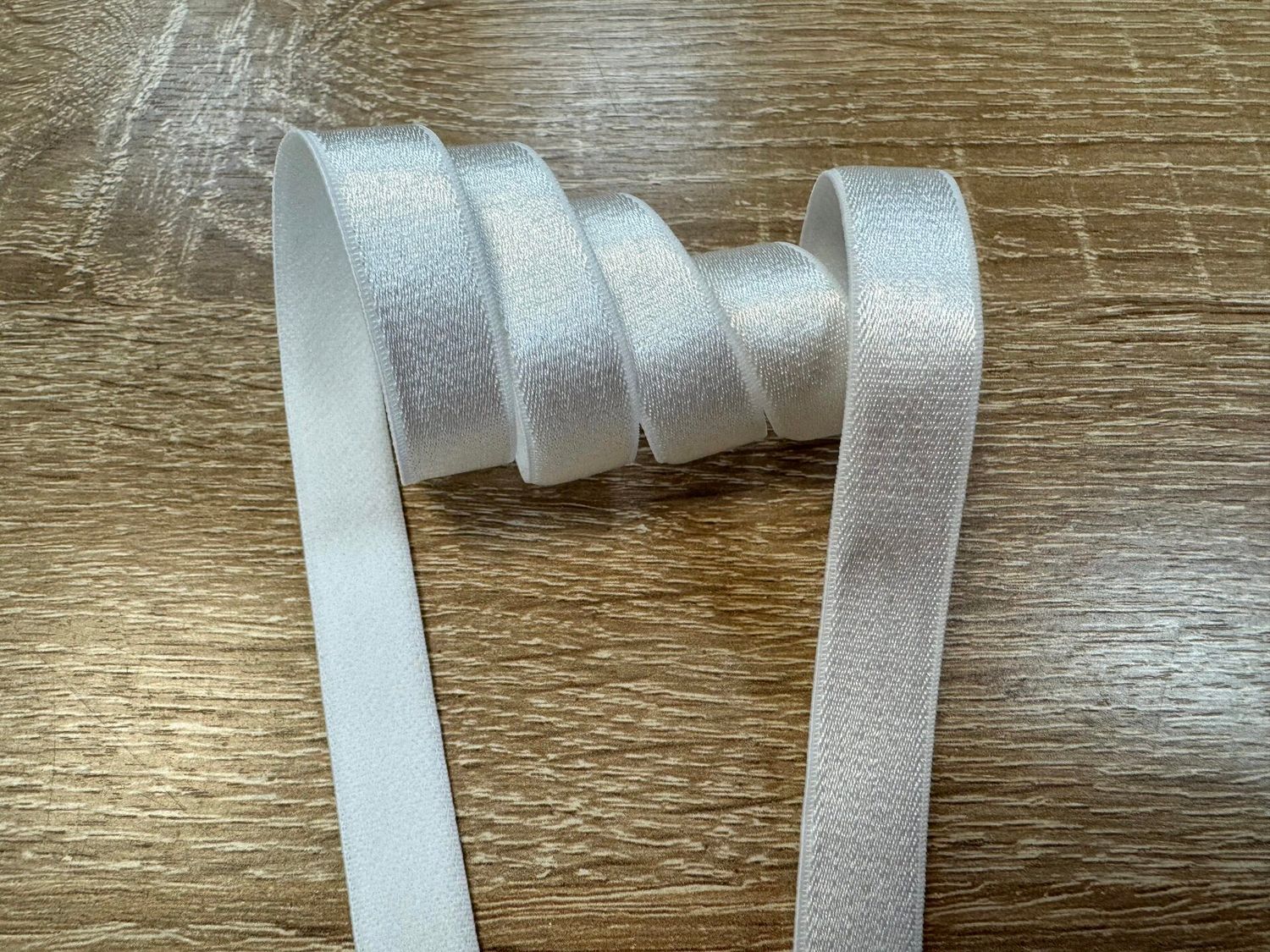 bra strap elastic glossy white 50 meters