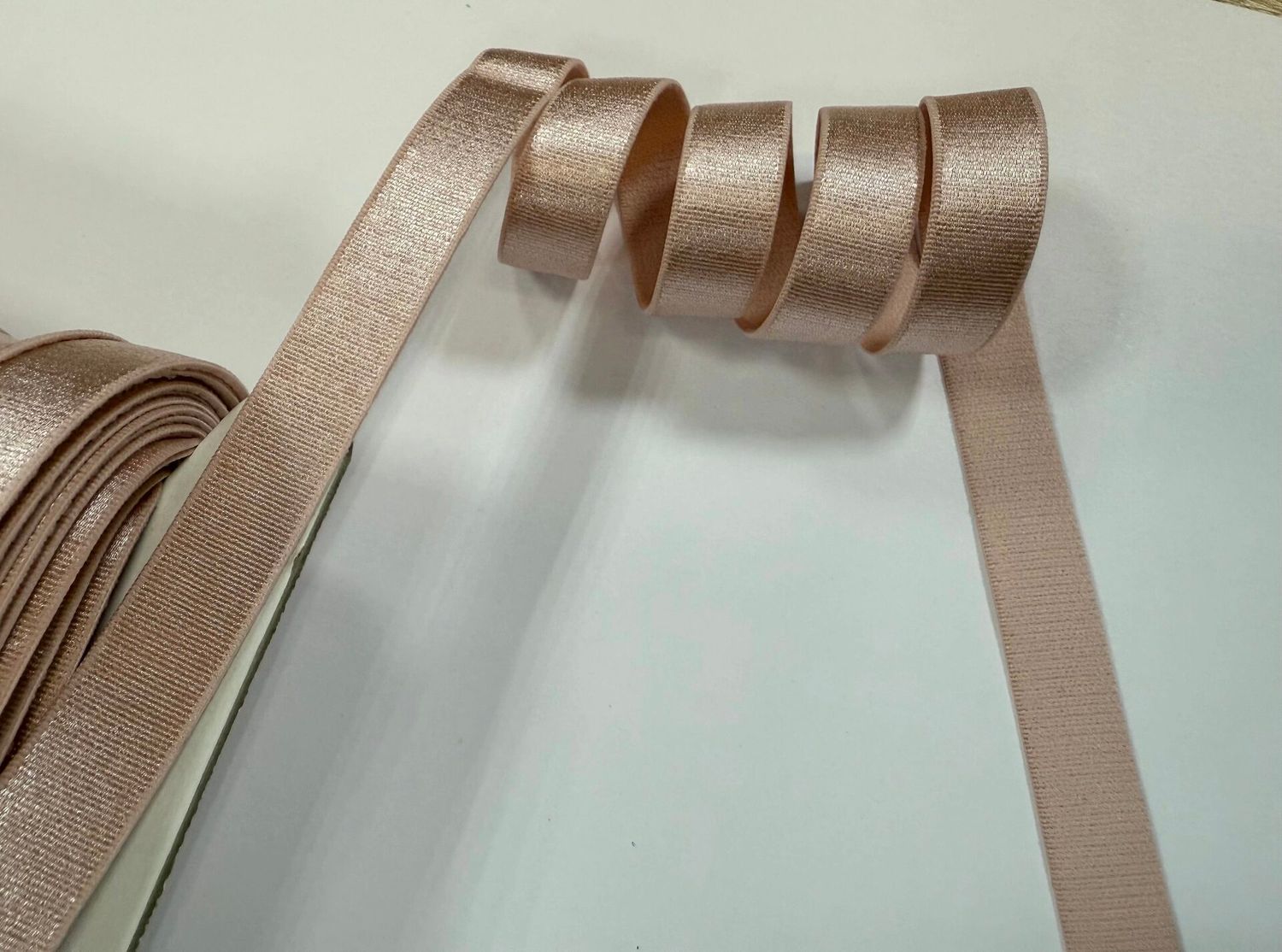 bra strap elastic dusty pink 50 meters