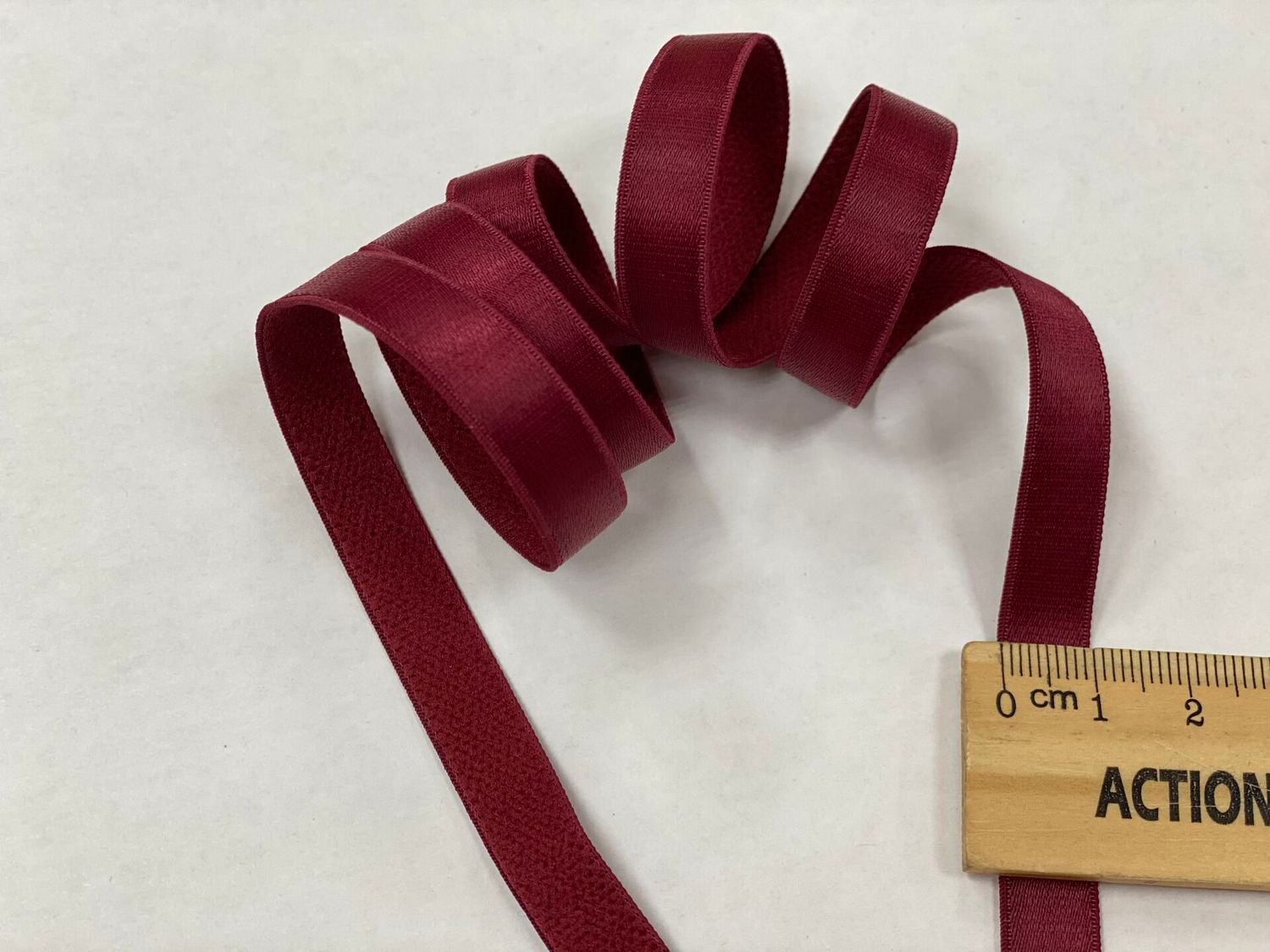 bra strap elastic bordeaux glossy 50 meters