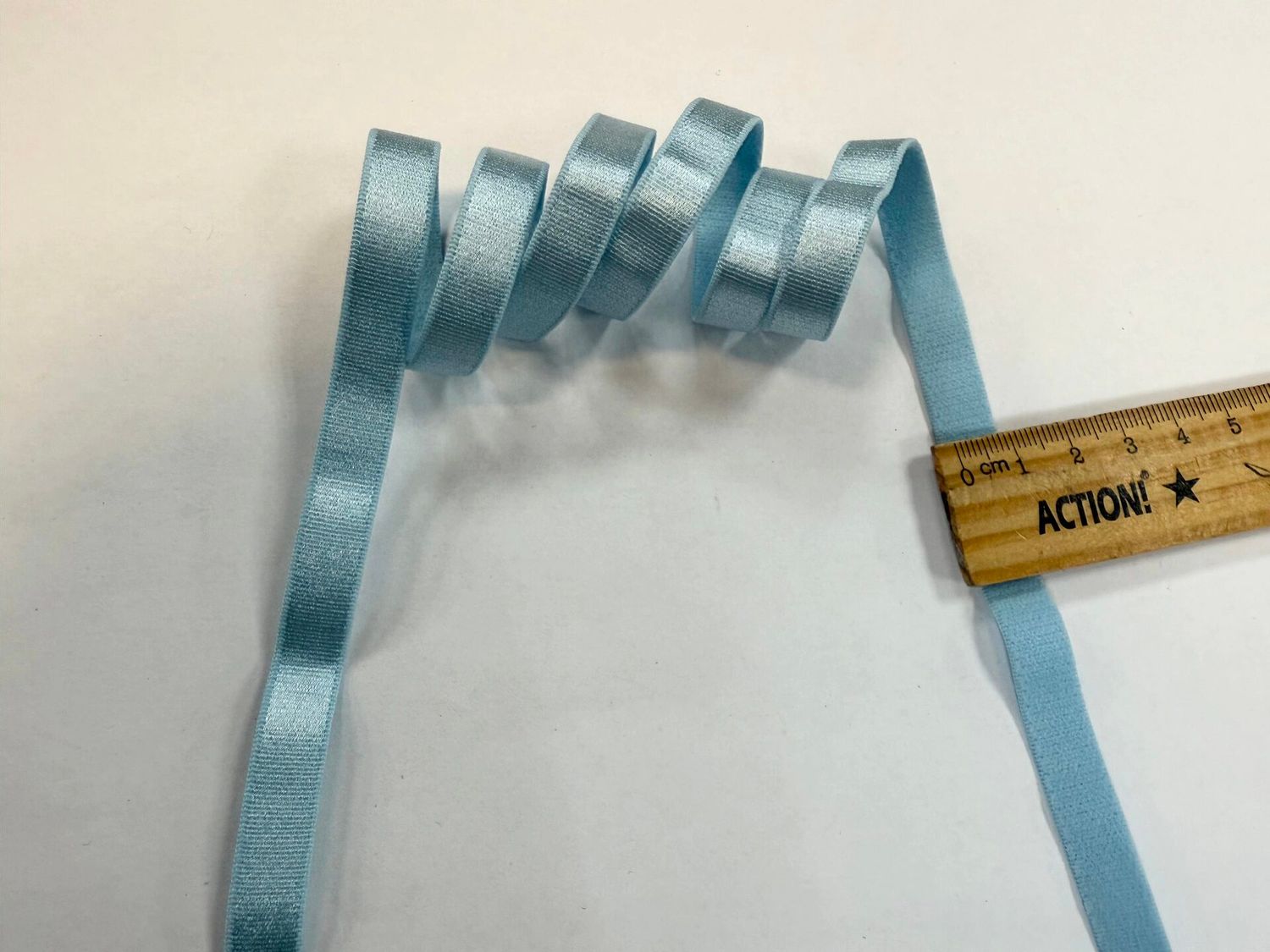 bra strap elastic light blue glossy 50 meters