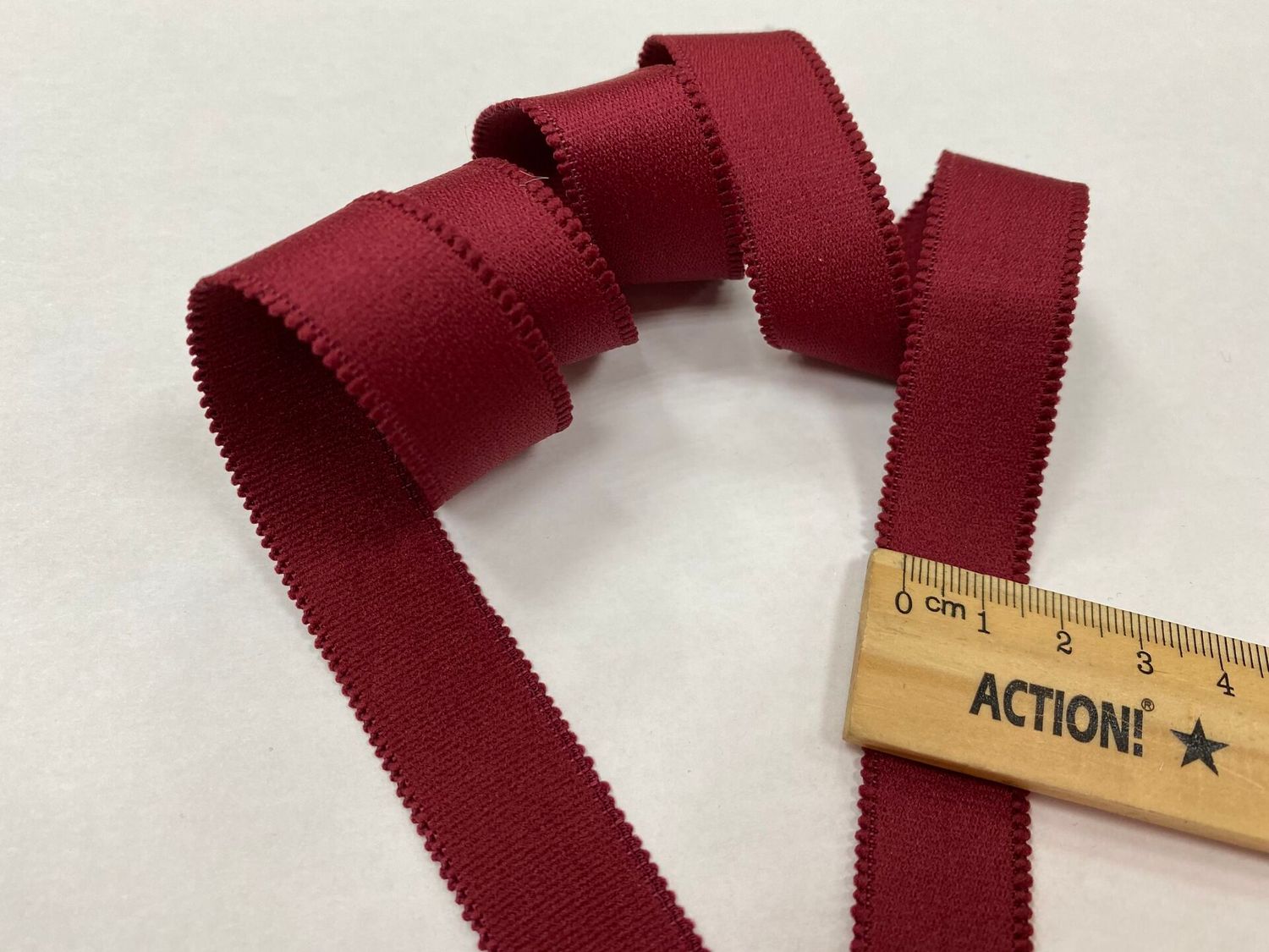 bra strap elastic bordeaux matte 50 meters