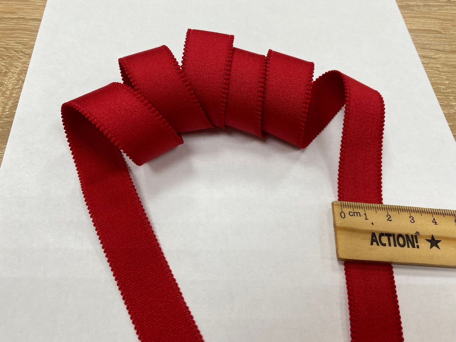 bra strap elastic red matte 50 meters