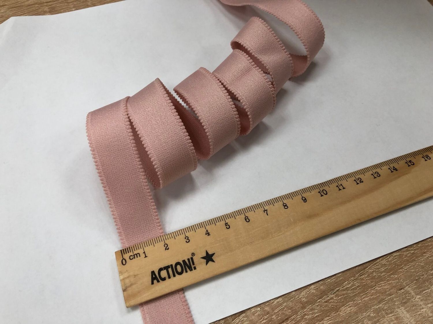 bra strap elastic dusty pink 50 meters