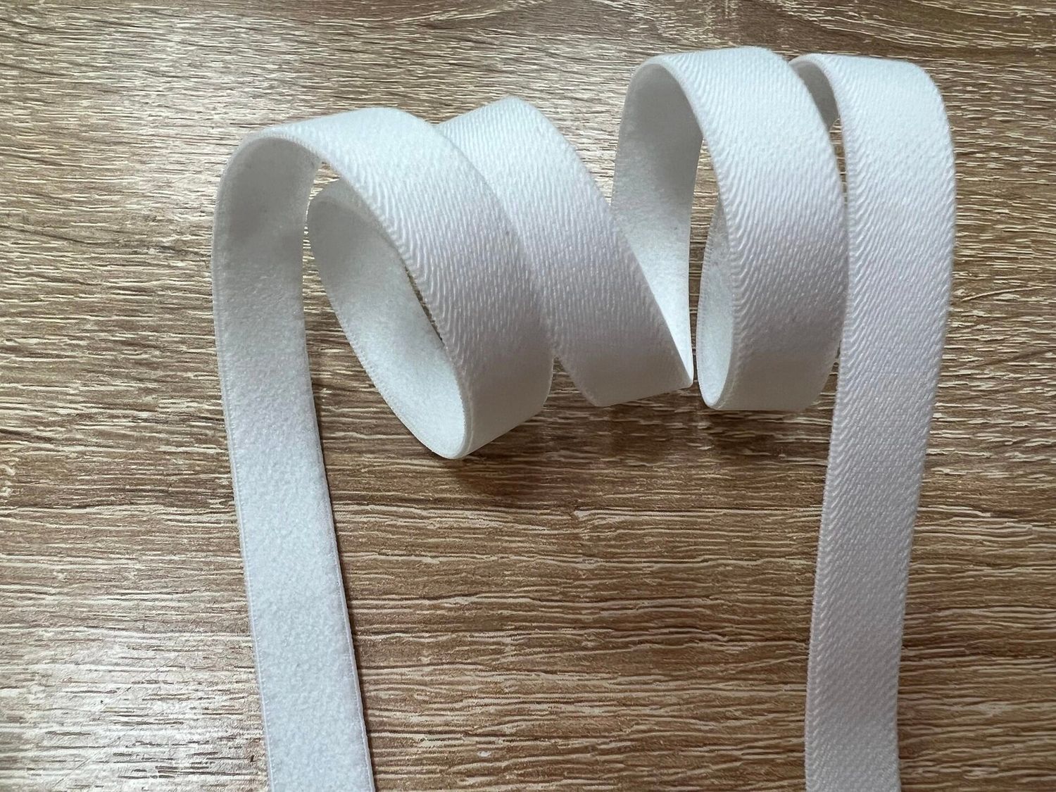 bra strap elastic white matte 50 meters