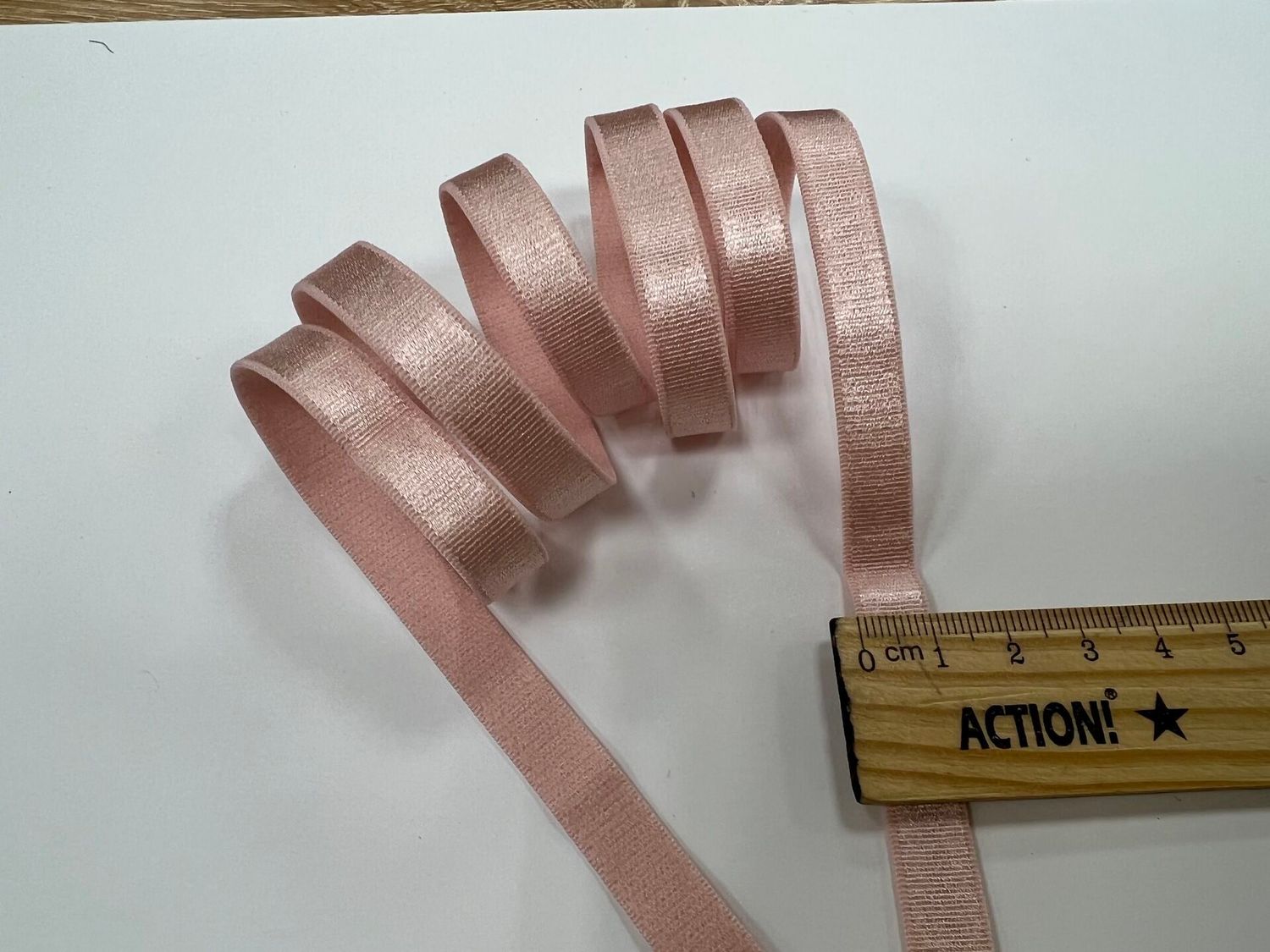 bra strap elastic dusty pink 50 meters
