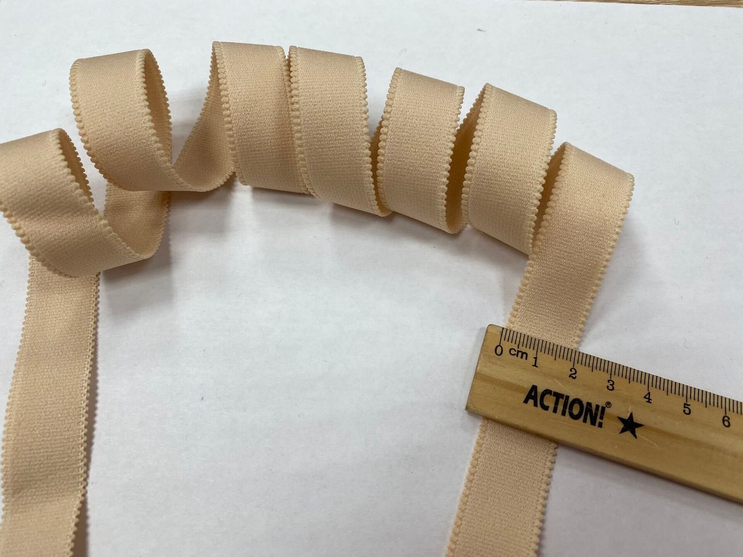 bra strap elastic beige 126 matte 50 meters