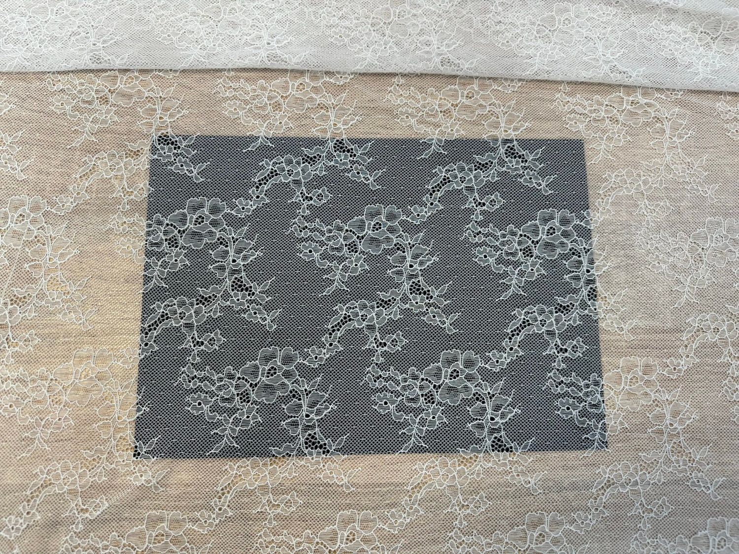 Ecru Stretch Guipure Lace Fabric 1meter