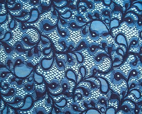 Black Stretch Guipure Lace Fabric 1meter