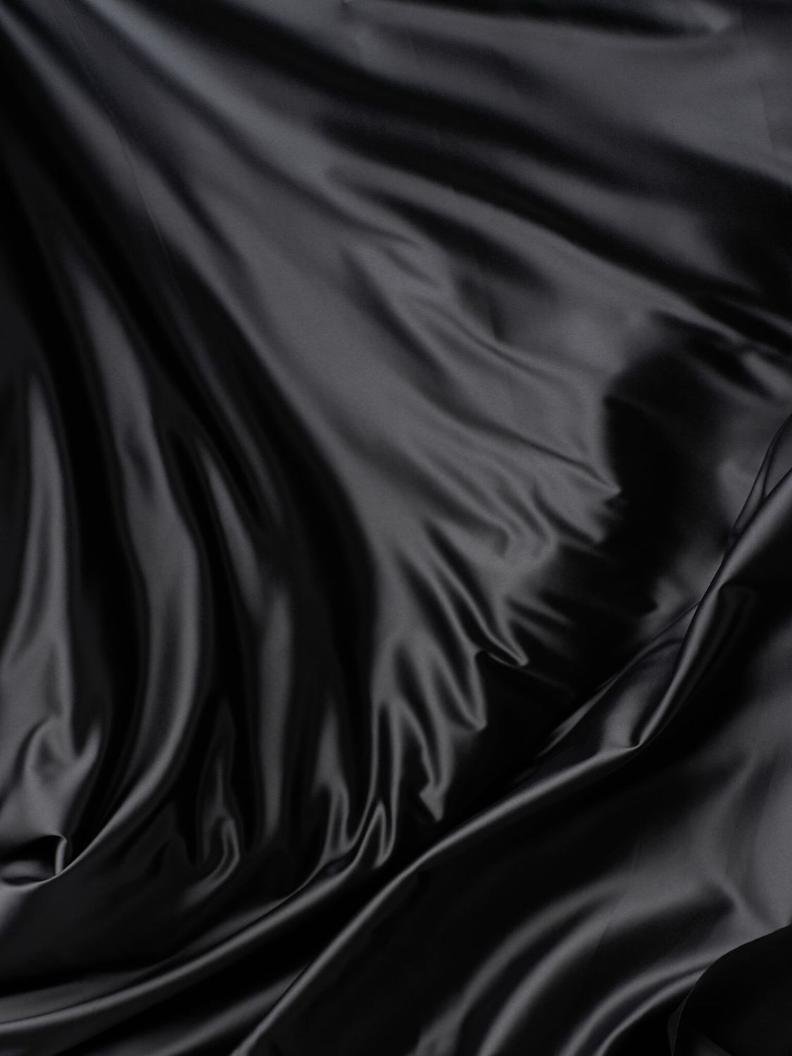 Black Stretch Lingerie Satin