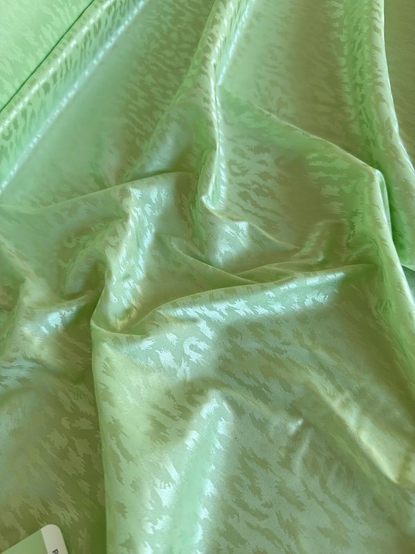 Green Leo Stretch Satin Fabric for Lingerie — SoftDolly by Boselli