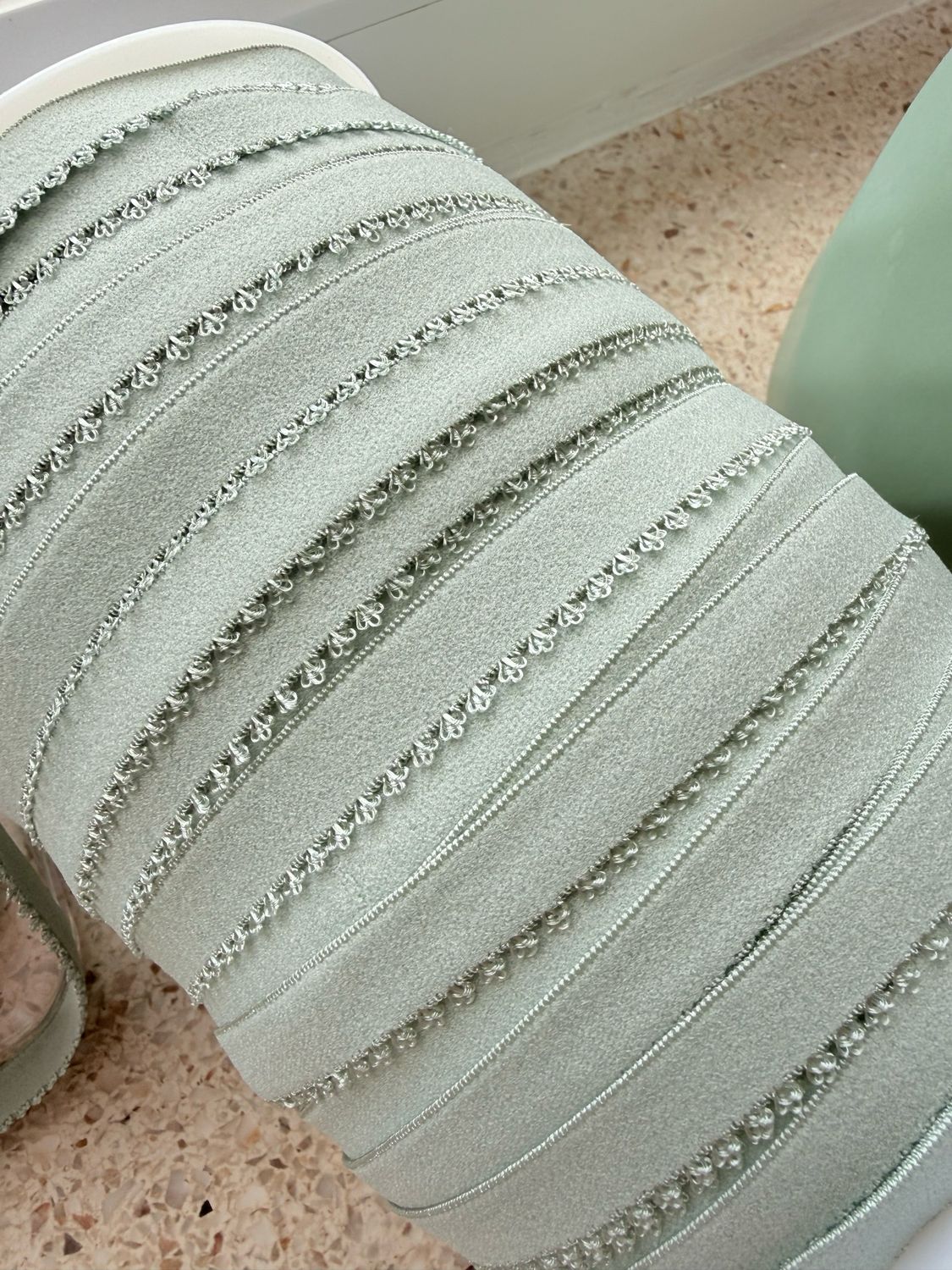 Frosty Green picot elastic 14 mm for bra underband sewing, sold by metre