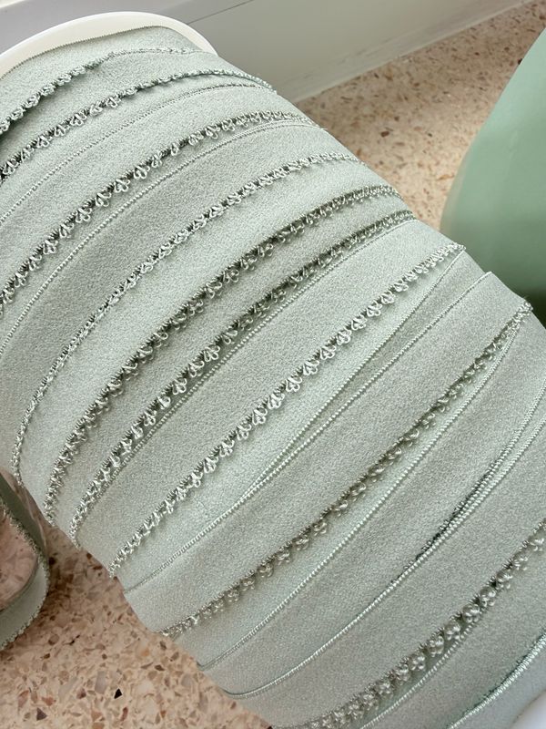 Frosty Green picot elastic 14 mm for bra underband sewing, sold by metre