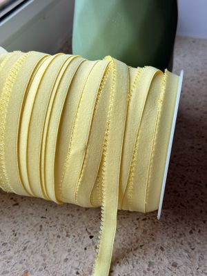 Yellow Iris picot elastic 14 mm for bra underband sewing, sold by metre