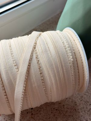 Perl-elfenbeinfarbenes Picot-Gummiband 14 mm für BH-Unterbrustband und Brautdessous