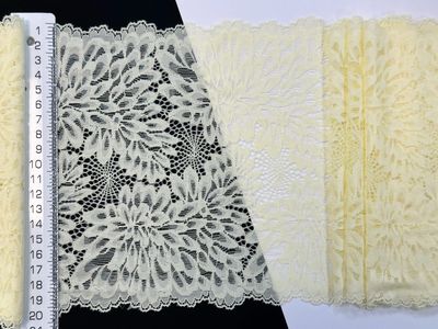 Butter Yellow Stretch Lace 20 cm