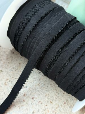elastico picot nero 14 mm per sottoseno reggiseno e cucito lingerie
