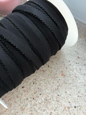 Elastico Picot Nero 14 mm
