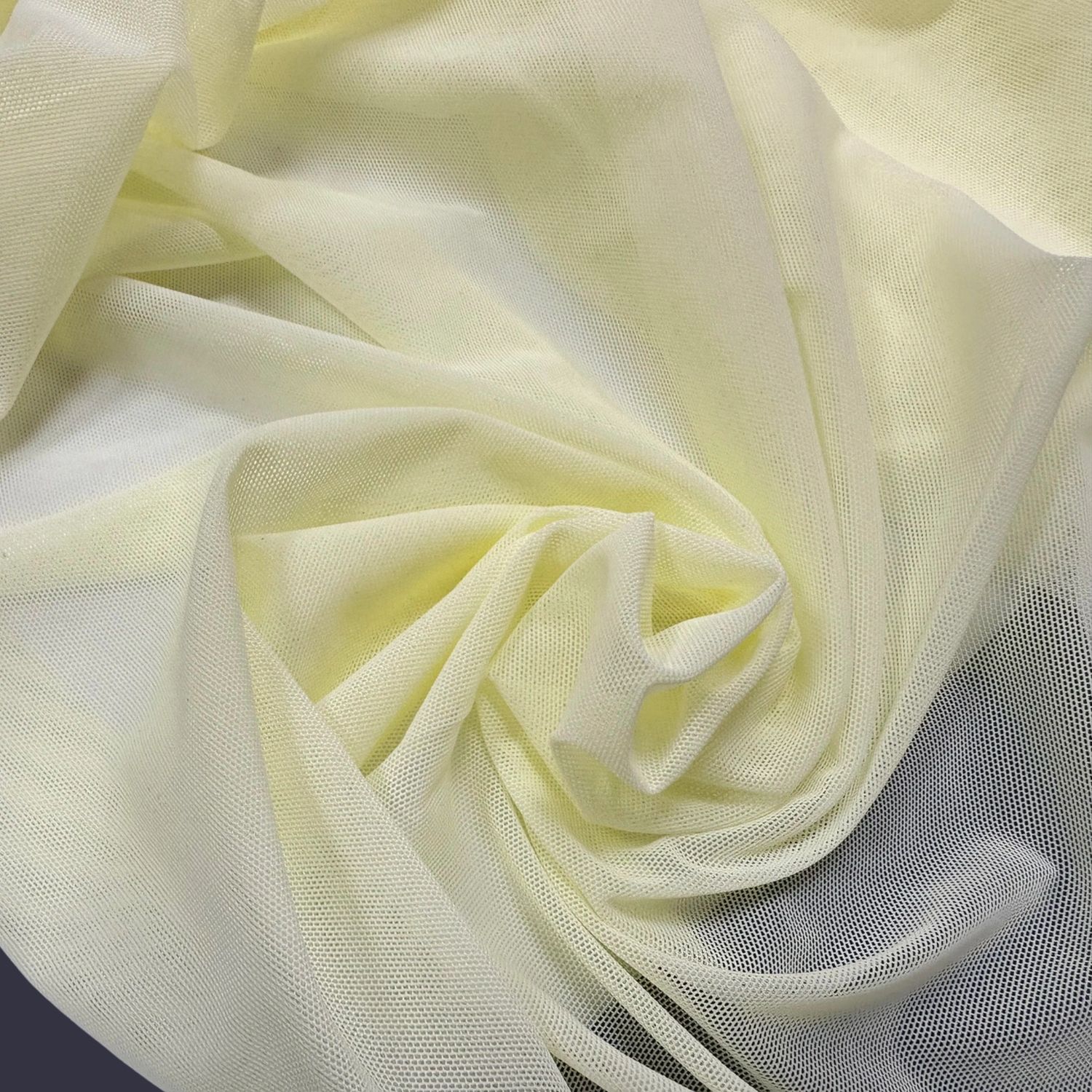 Butter Yellow Stretch Mesh Fabric Lauma