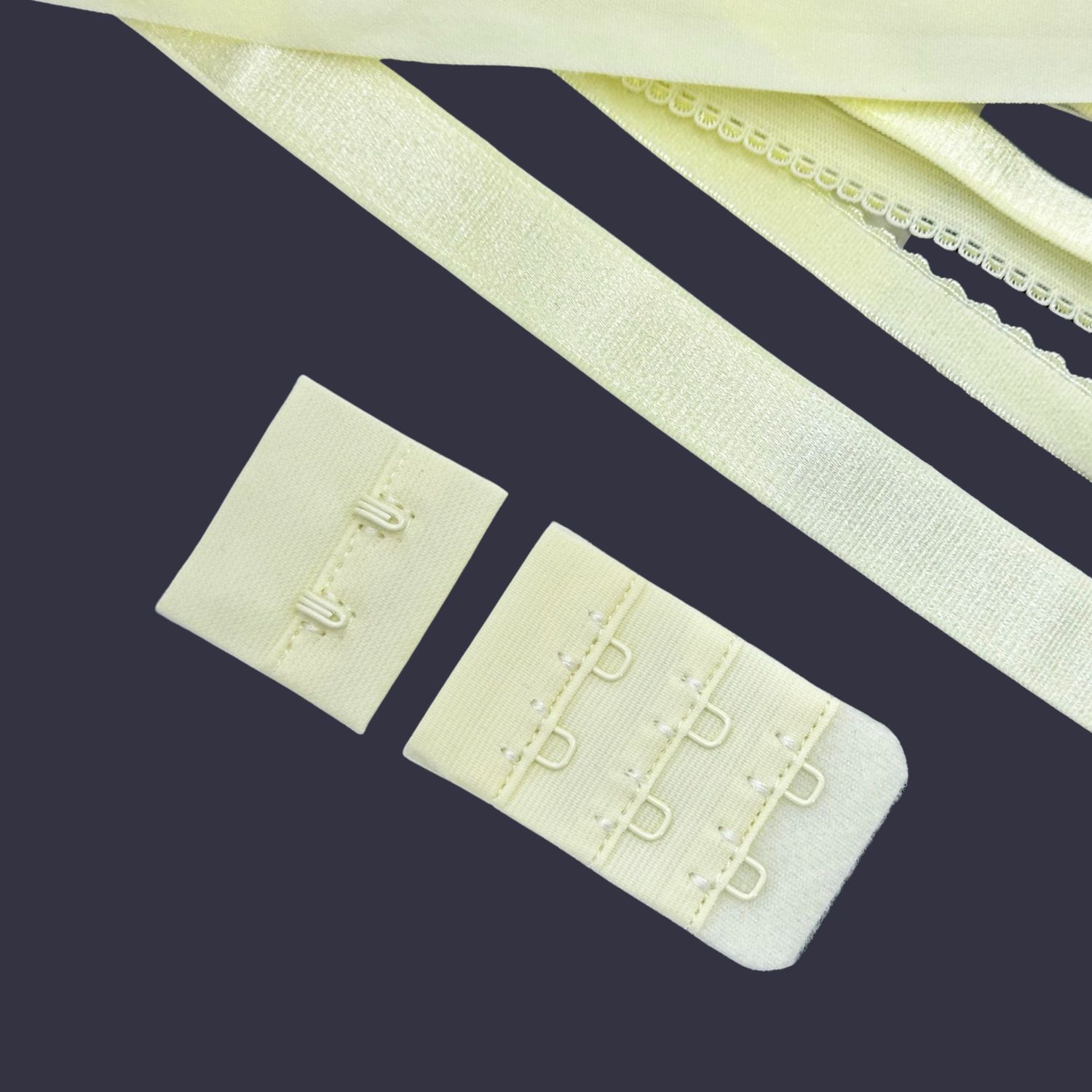 Pale Yellow Butter Bra Hook and Eye Closure 32 mm
