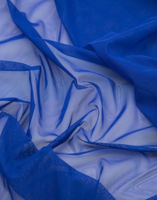 riviera blue 4-way stretch mesh fabric 150 cm for lingerie sewing by half metre