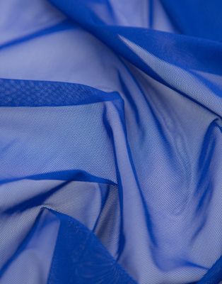 Riviera Blue Stretch Mesh Fabric